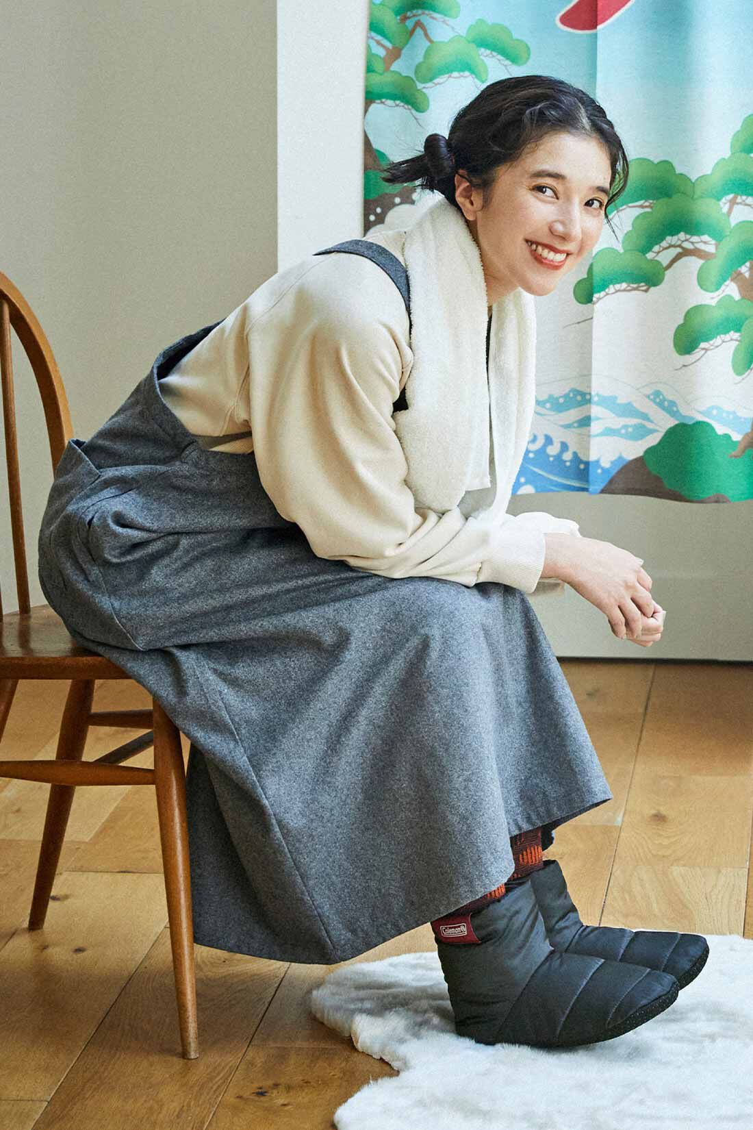 realstock [リアルストック]（Express BOX）|リブ イン コンフォート×Coleman おうちでも使える あたたか中わたテントブーツ〈ブラック〉