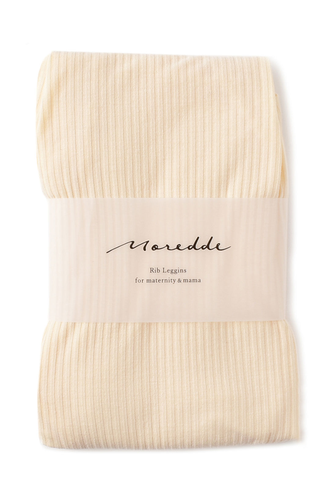 realstock [リアルストック]（Express BOX）|【3～10日でお届け】Moredde　マタニティ・産後使える　ウエストクロス仕様の涼やか素材リブレギンス〈アイボリー〉