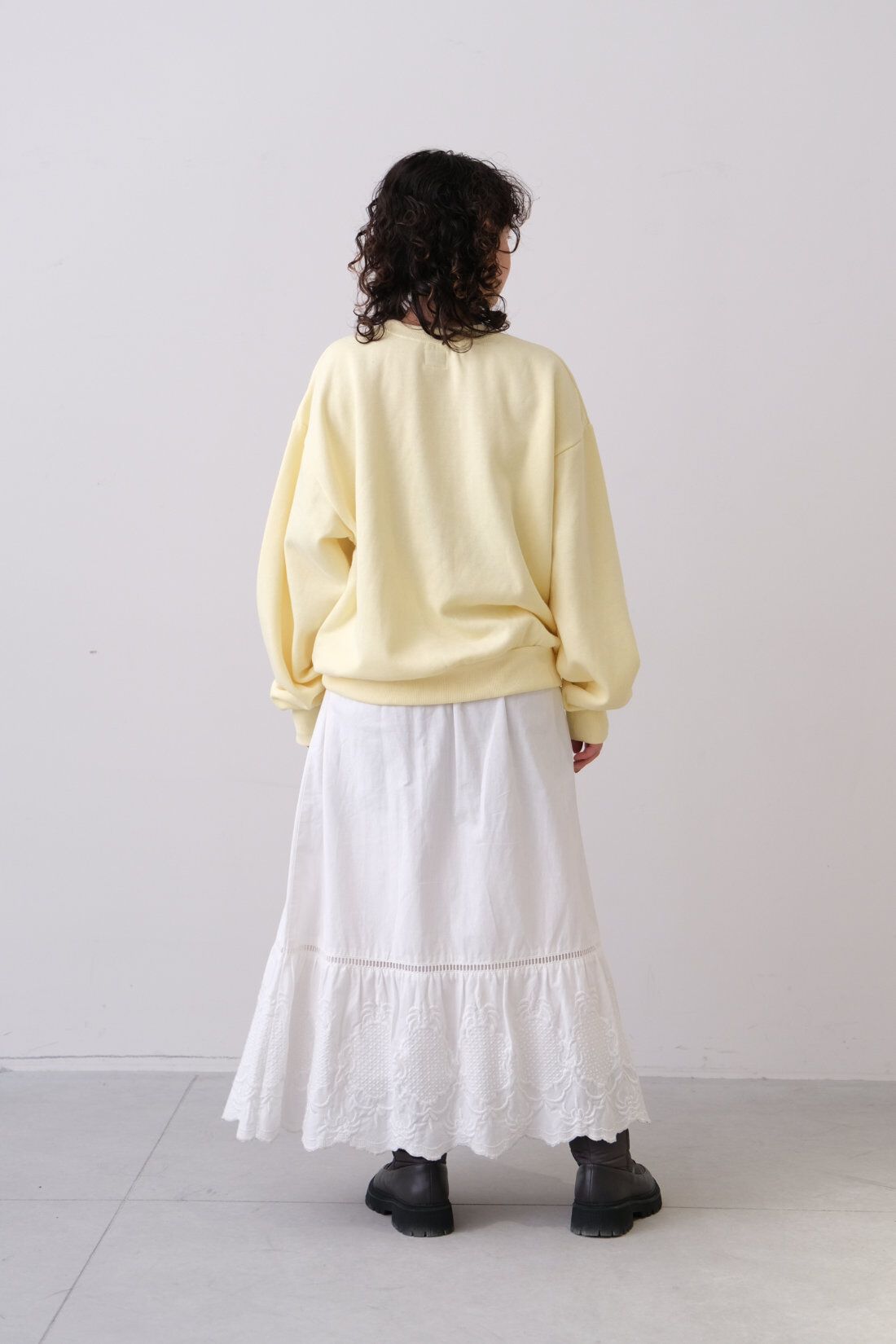 realstock [リアルストック]（Express BOX）|MEDE19F 〈SELECT〉【LEE】COLORFULL SWEAT|〈イエロー〉モデル身長：157cm