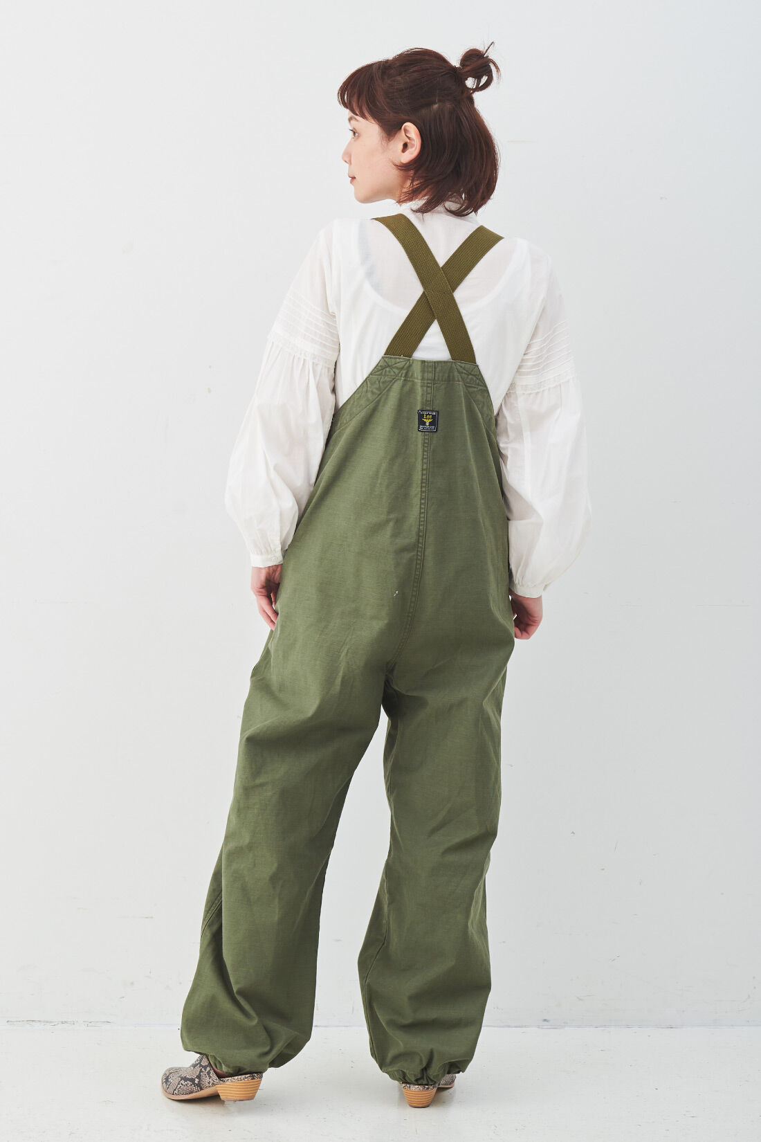 Real Stock|MEDE19F 〈SELECT〉 Lee WORK MILITARY ARMY OVERALL|3：KHAKI　モデル身長：157cm