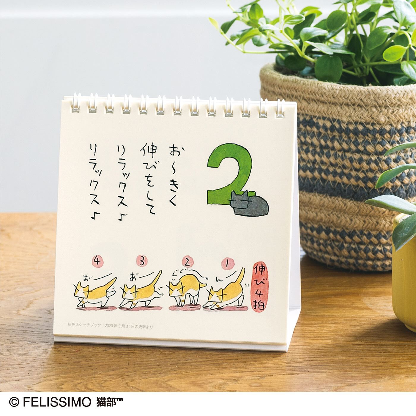 Real Stock|日本画家久保智昭さんとつくった　猫色スケッチブック　万年日めくりカレンダー