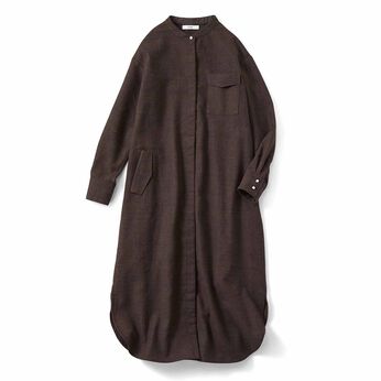 Real Stock | チェックパールロングワンピ〈ブラウン〉ＩＥ