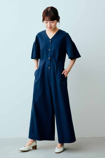 realstock [リアルストック]（Express BOX） | フレアーコンビネゾン〈ネイビー〉ＩＥ