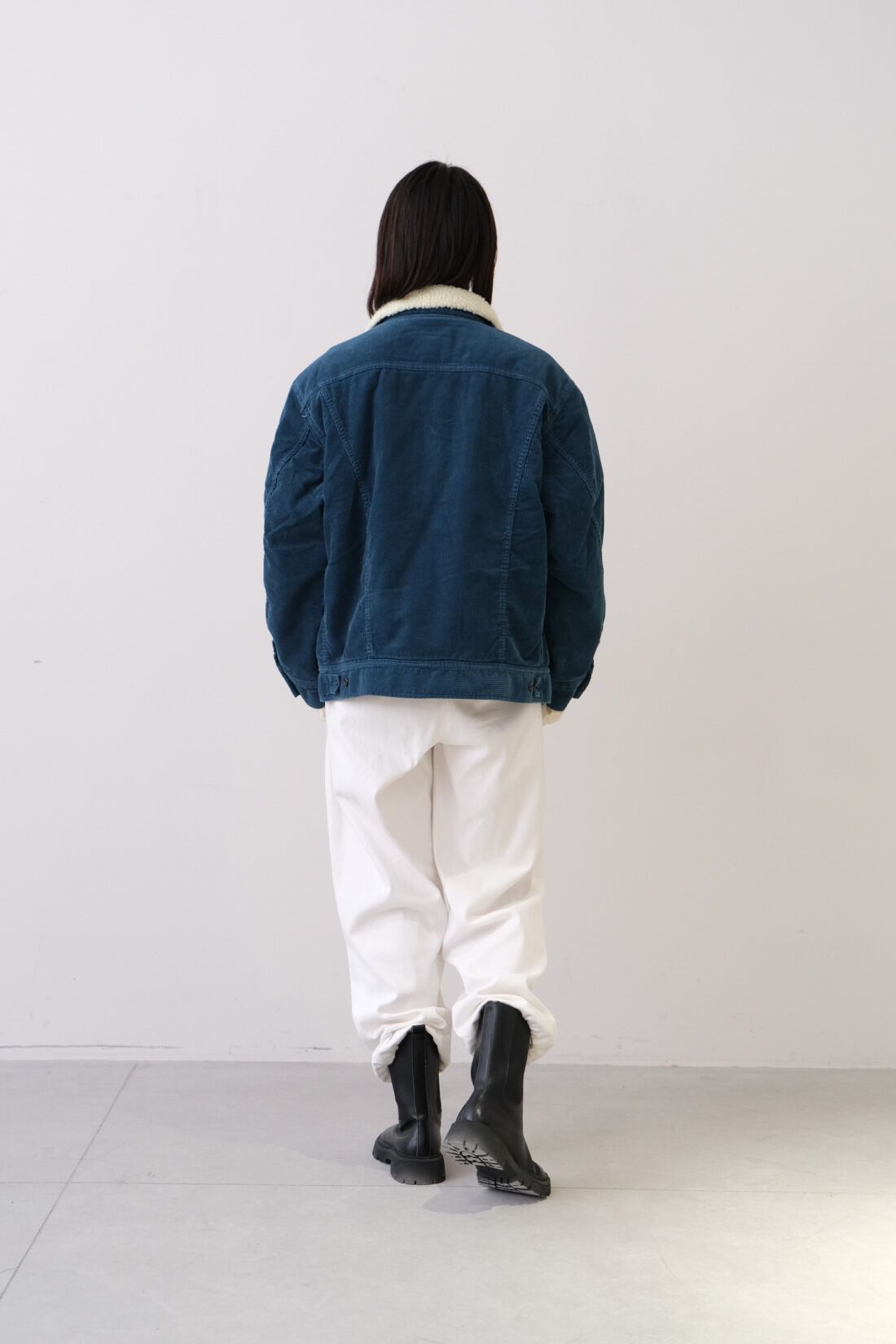 realstock [リアルストック]（Express BOX）|MEDE19F 〈SELECT〉　【LEE】 AMERICAN STANDARD ボアストームライダージャケット|3 ターコイズ モデル身長：168cm
