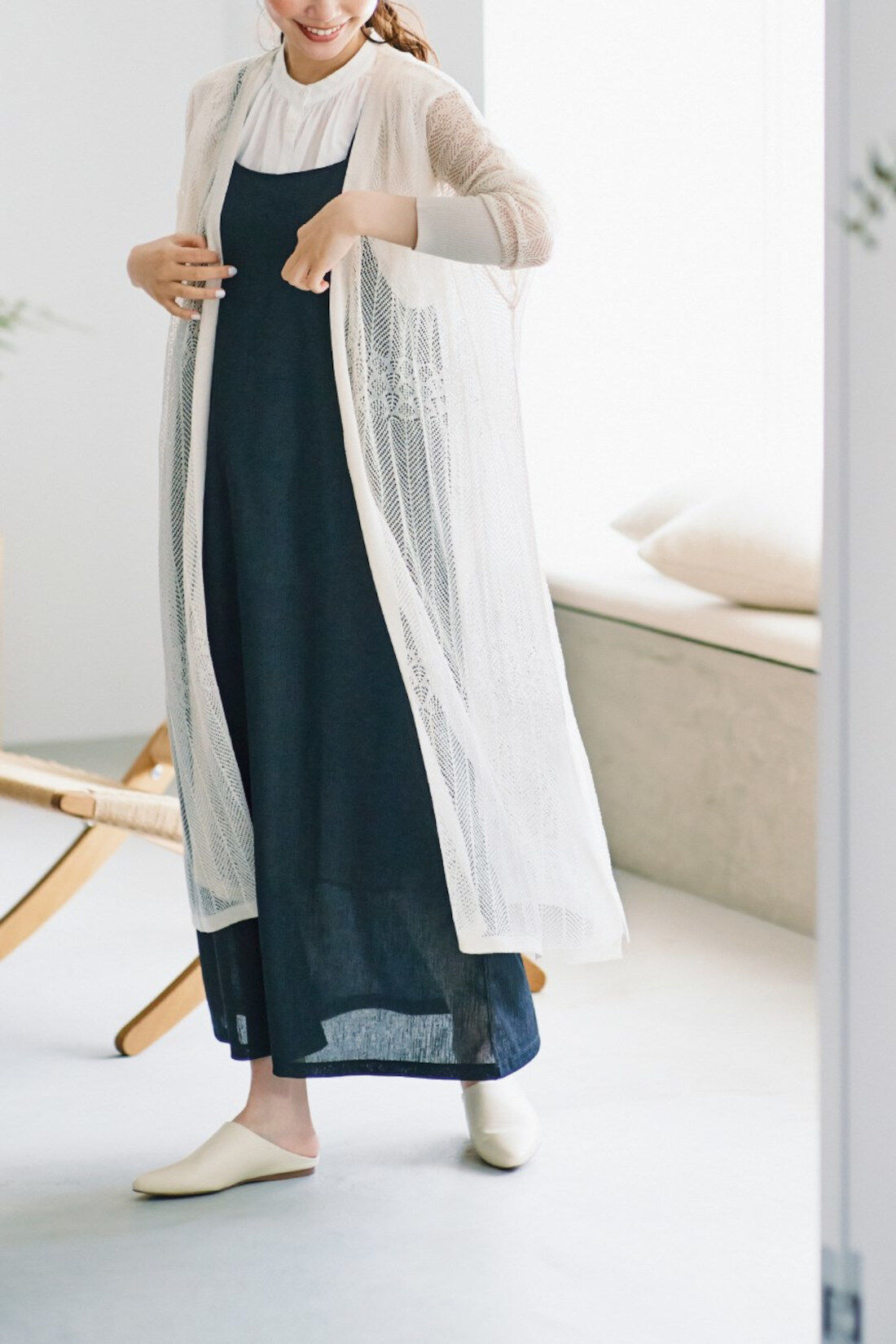 正規品 and Stock[リアル レース編みカーディガン｜Real myera Mサイズ