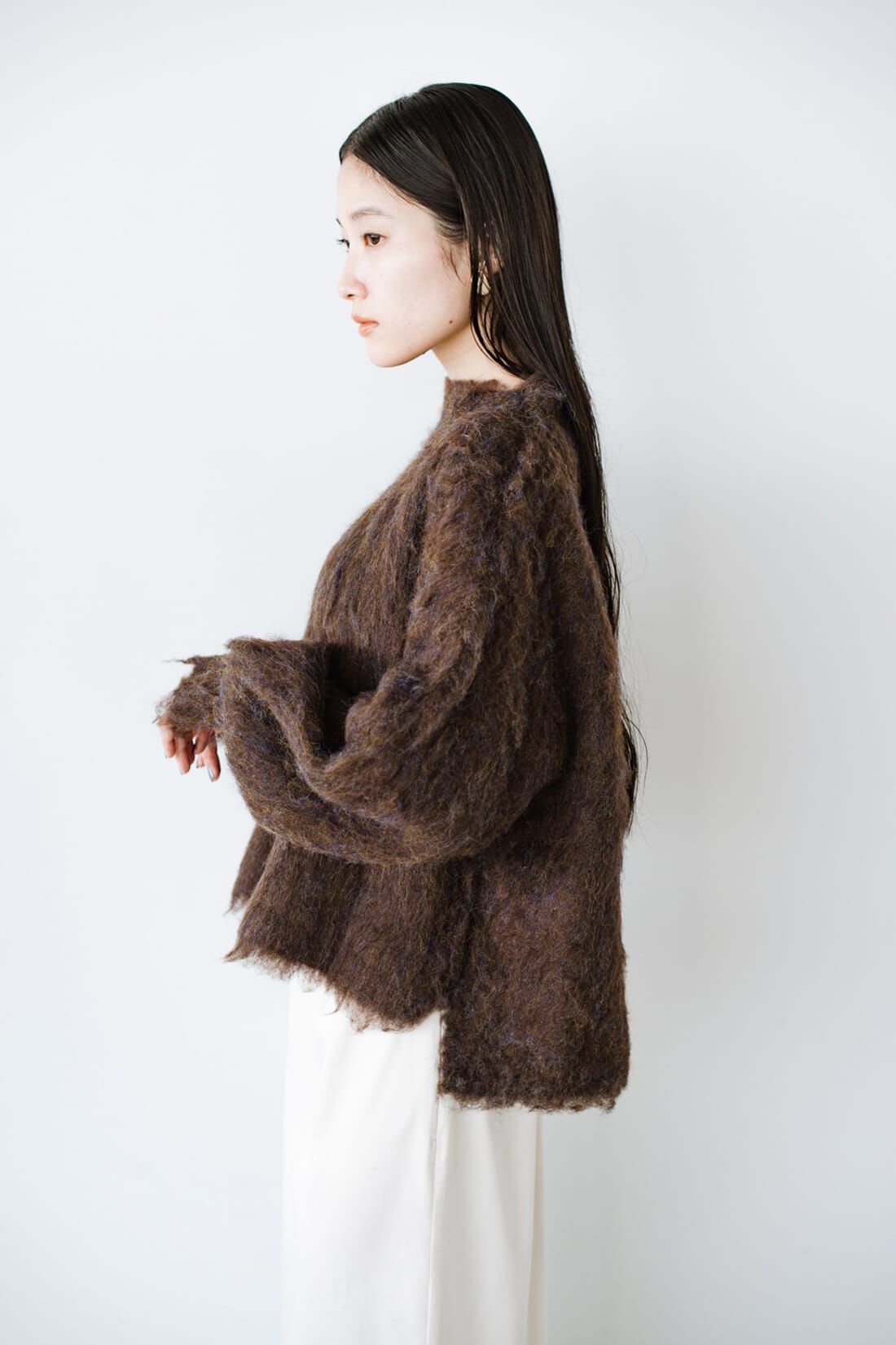 Real Stock|ｈａｃｏ！ 猫はかぶれないからそのかわりにコレを！猫みたいにふわふわかわいい猫かぶりニットｖｅｒ．２〈ブラウン〉