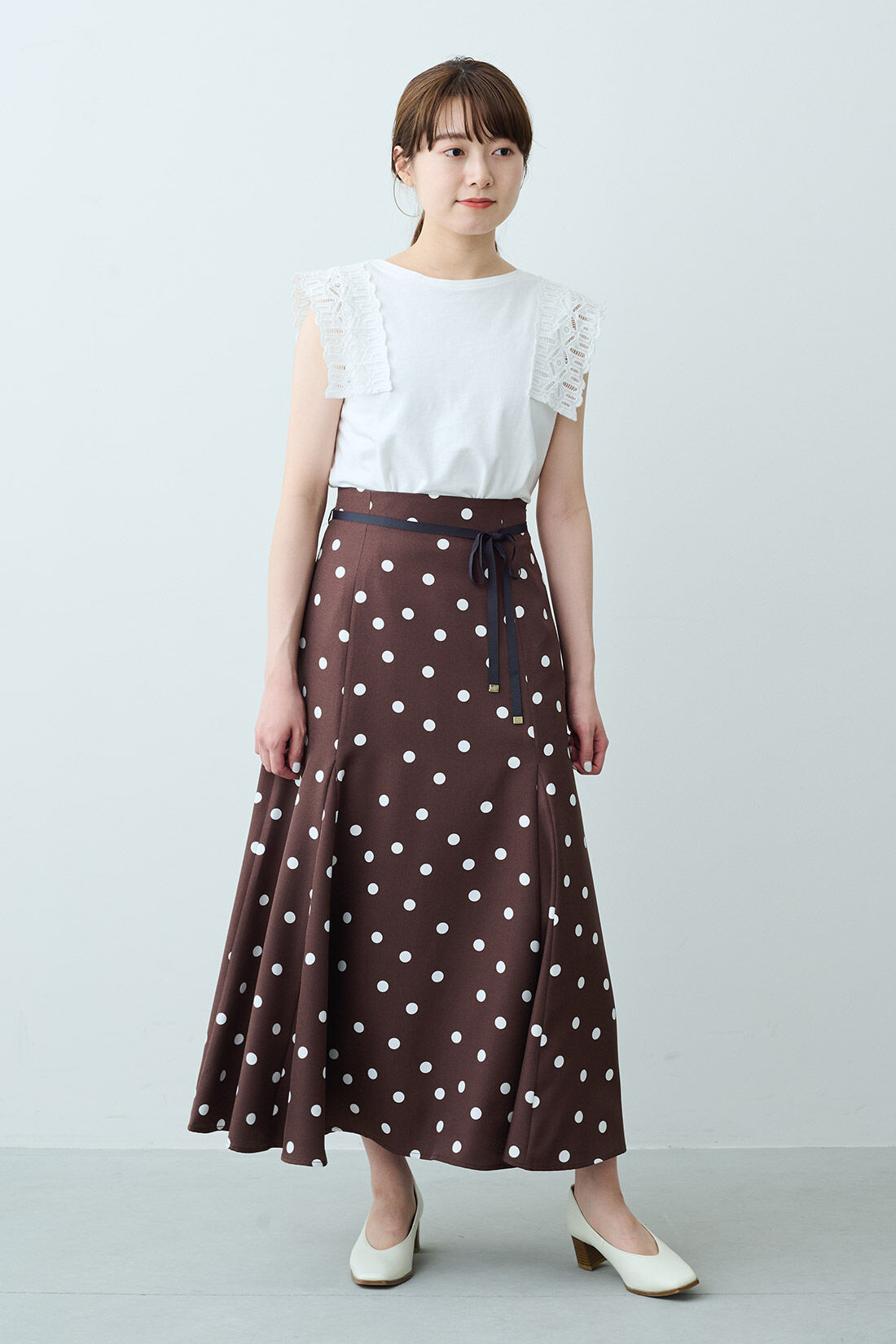 IEDIT[イディット] ドット柄にときめく 大人フェミニンなナロー