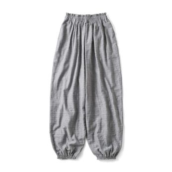 Real Stock | やわらか麻混ぽんわりパンツ〈ＧＹ〉リブイ