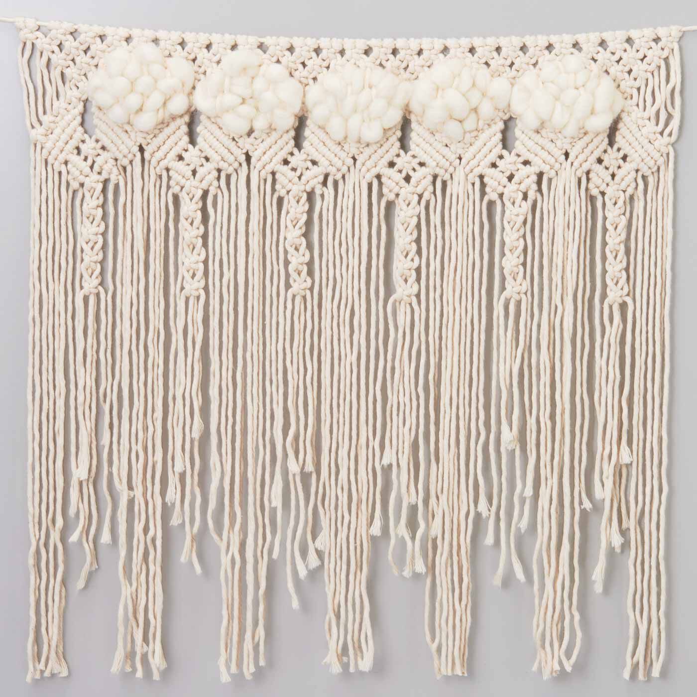 Real Stock|やわらかい甘撚（よ）り糸で作る マクラメガーランドキット|〈2. 平結びとパイル織り〉