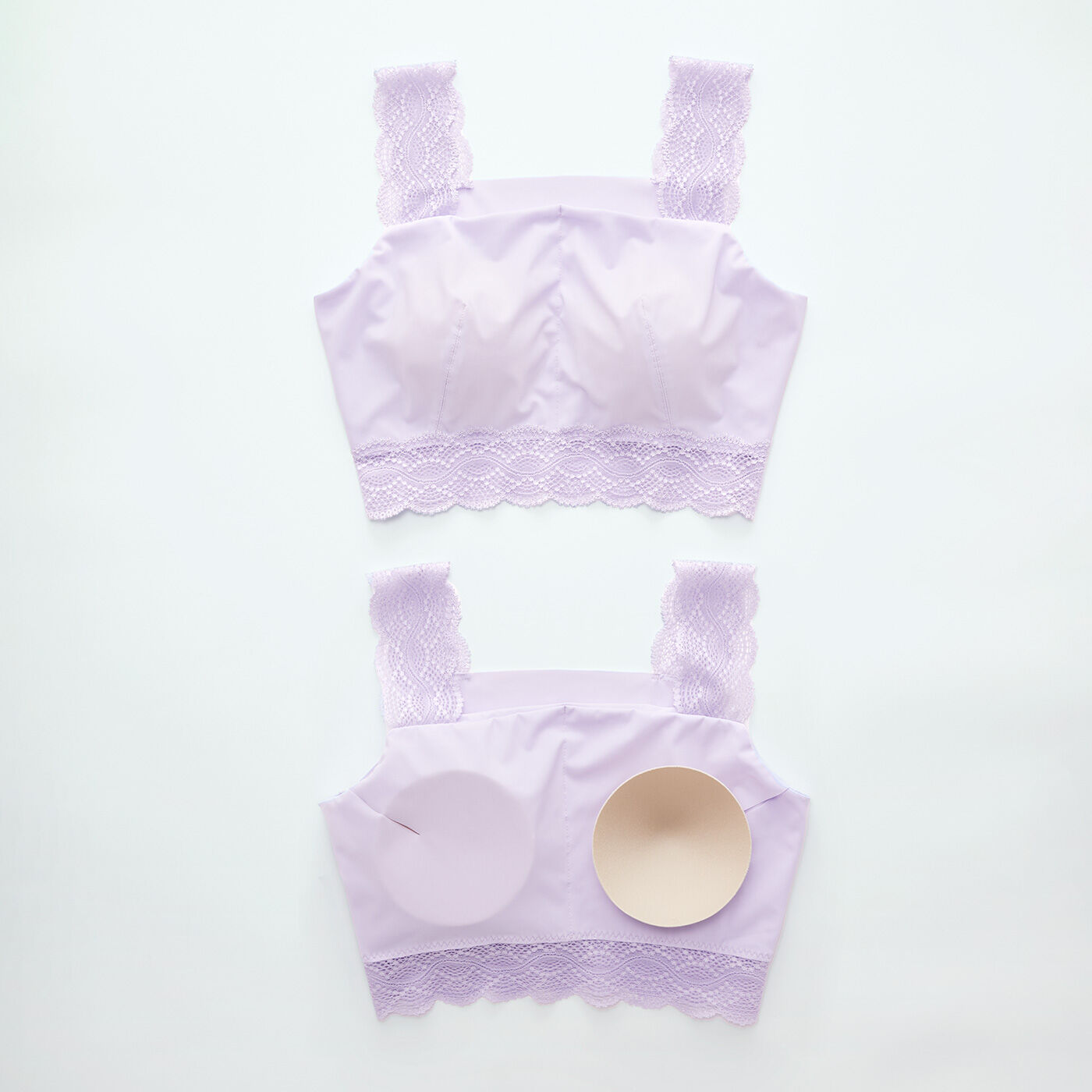 realstock [リアルストック]（Express BOX）|ピンクリボン×すべての女性へ 肌当たり＆ひびきを配慮 気品漂う肌感覚ブラ〈ライラック〉