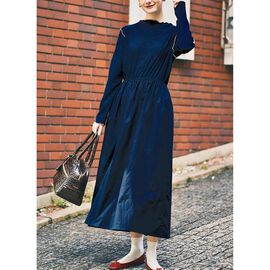 Real Stock | クシュクシュドッキングワンピース〈ネイビー〉