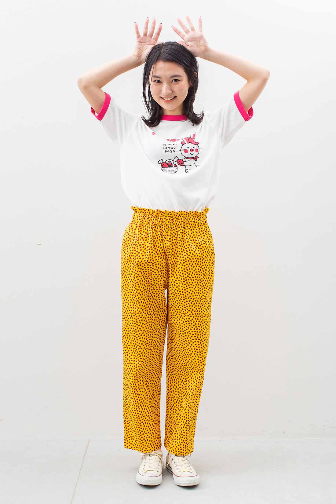 realstock [リアルストック]（Express BOX）|シモジマコラボ 重ね着にもピッタリ！ ファンシーラッピングみたいなゆるっとパンツ〈シモジマテントウムシ〉