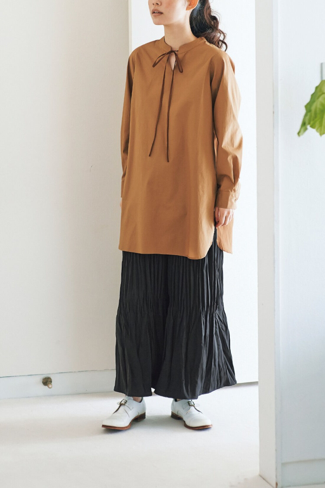 realstock [リアルストック]（Express BOX）|and myera プリーツキュロット〈黒〉