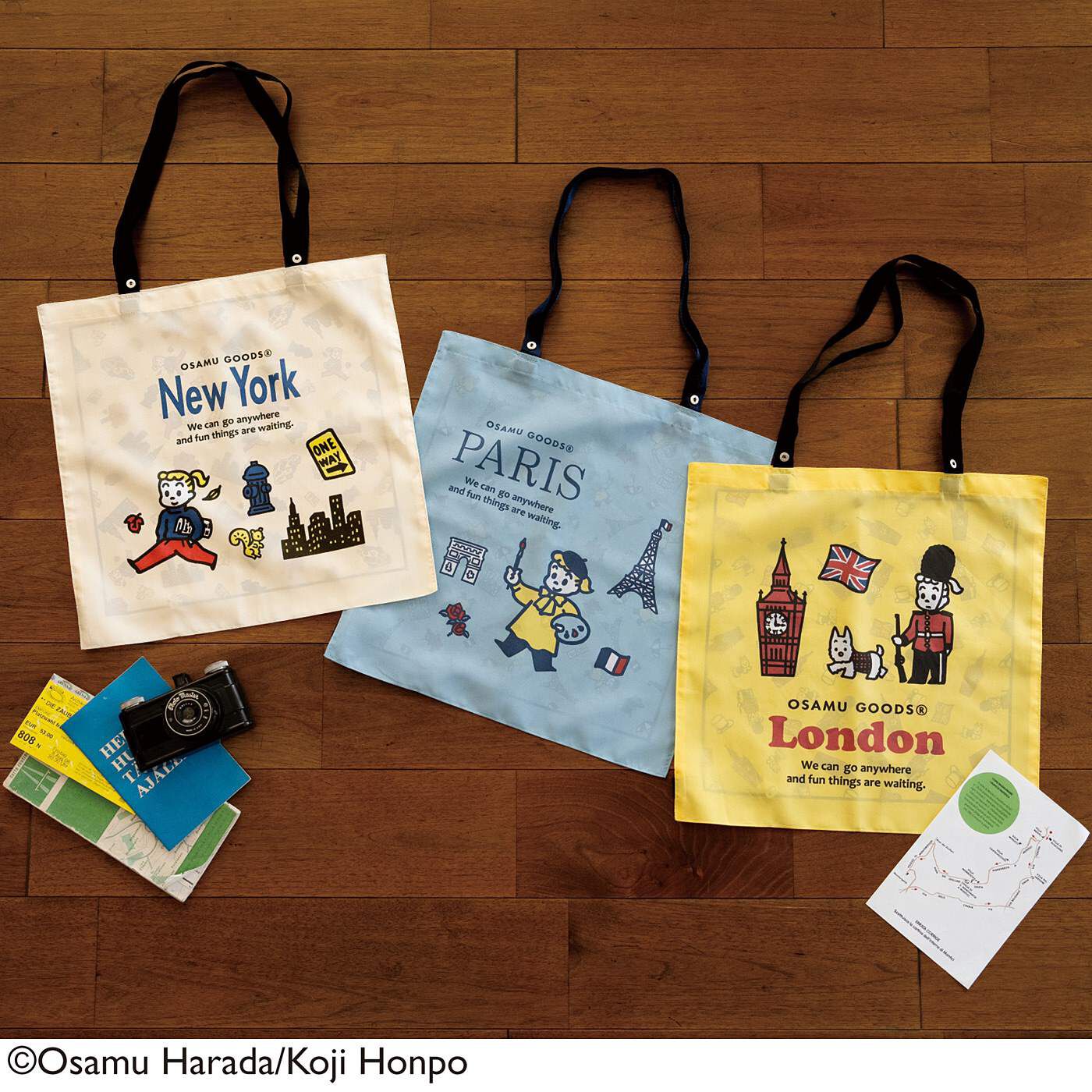 Real Stock|USEDo×OSAMU GOODS　タイムレスな「かわいい」　急な買い物も安心　結んで旅するスカーフエコバッグ