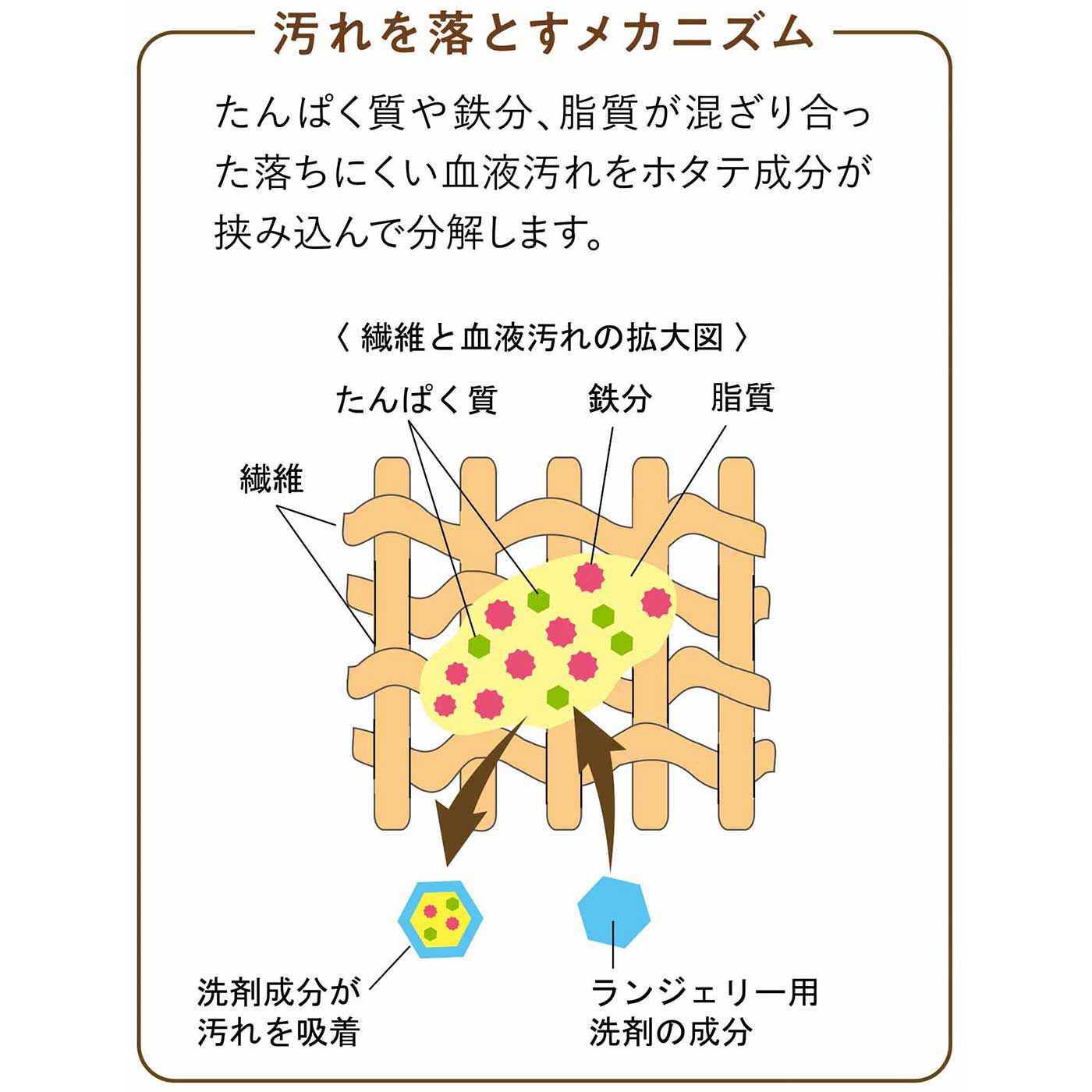 Real Stock|ホタテの貝殻生まれ つけ置き洗いですっきりきれい ランジェリー用洗剤