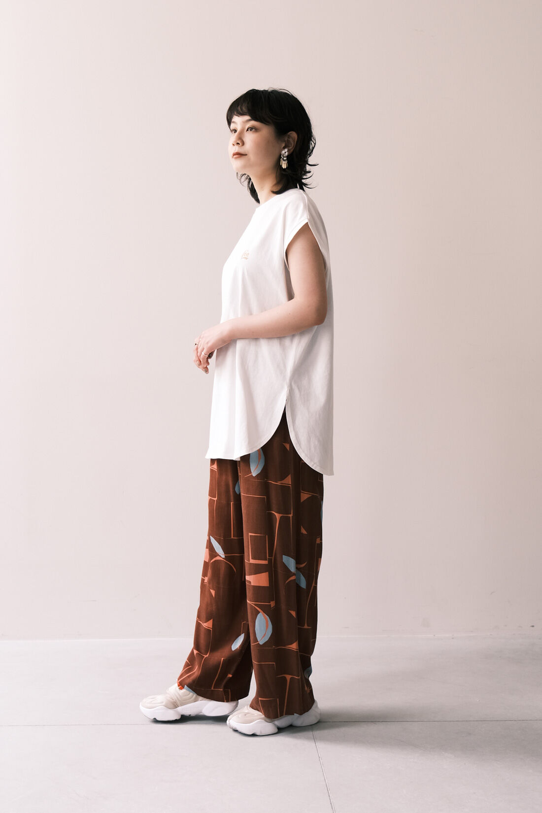 Real Stock|MEDE19F 〈SELECT〉 Lee　プリントスリーブレスTEE|モデル身長：157cm