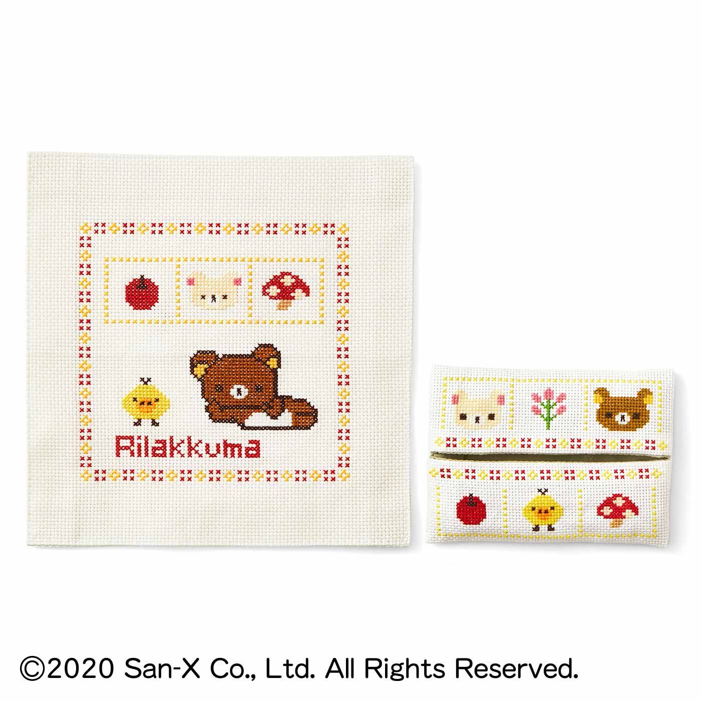 realstock [リアルストック]（Express BOX）|クチュリエ×リラックマ「はじめてさんのきほんのき」刺しゅうレッスン|〈5. ティッシュケース〉※ティッシュケース仕上りサイズ：9 x 12.5cm