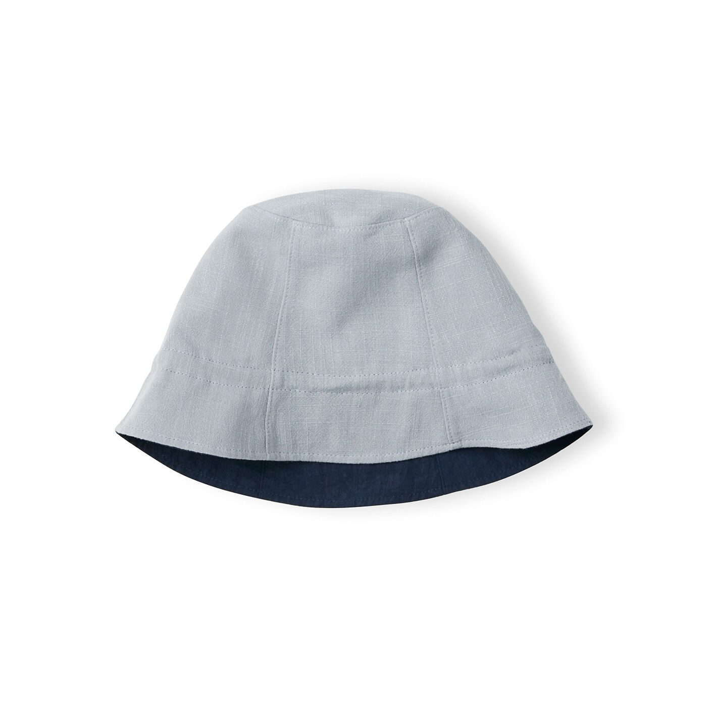 realstock [リアルストック]（Express BOX）|サーナ ヤ オッリ　しぼってサイズや形が変えられる　片面はっ水のリバーシブルスズランUVハット|〈3：ネイビーブルー＆ミストグレー〉