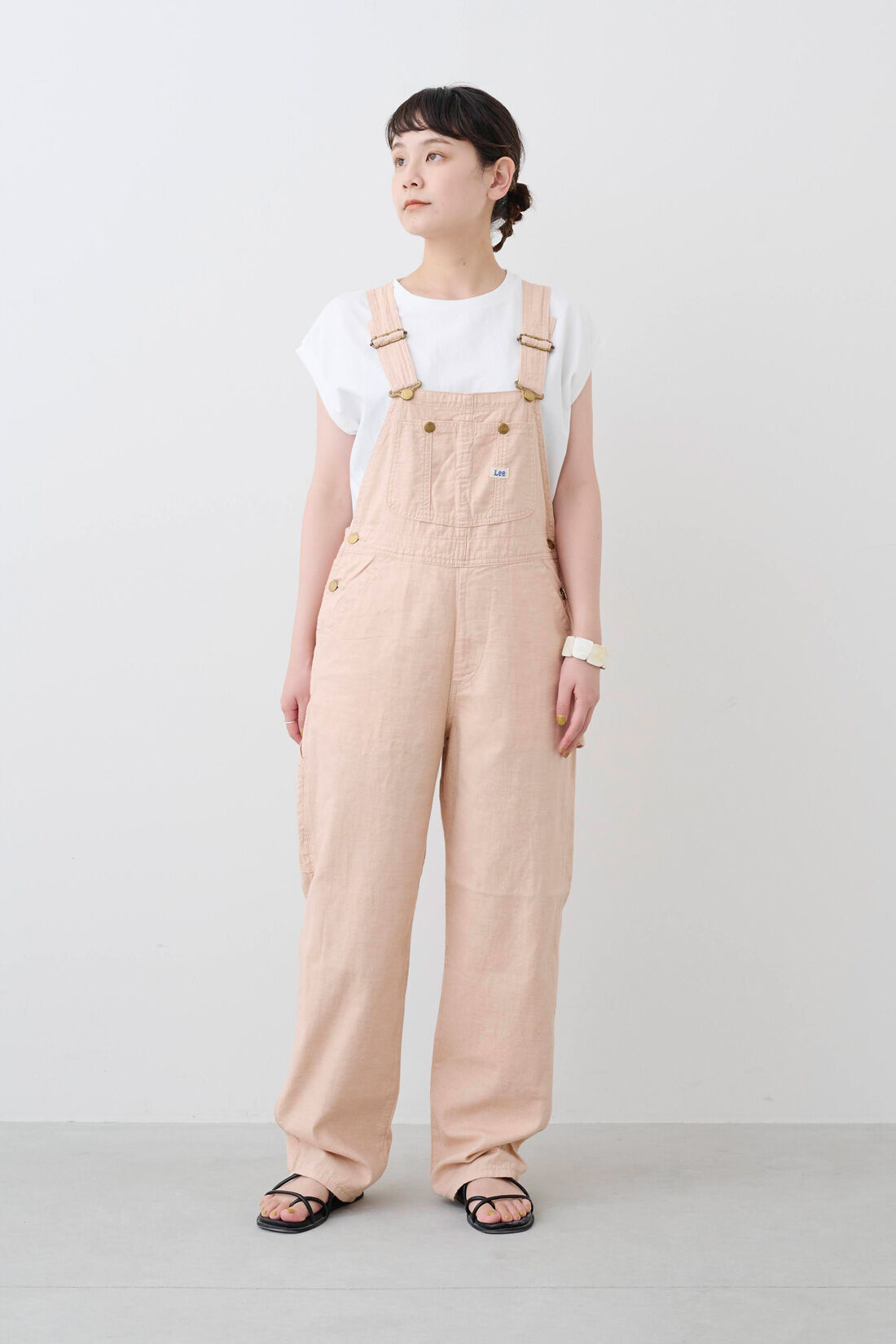 Real Stock|MEDE19F 〈SELECT〉 Lee DUNGARESS　オーバーオール|2：ルイボス・モデル身長：157cm