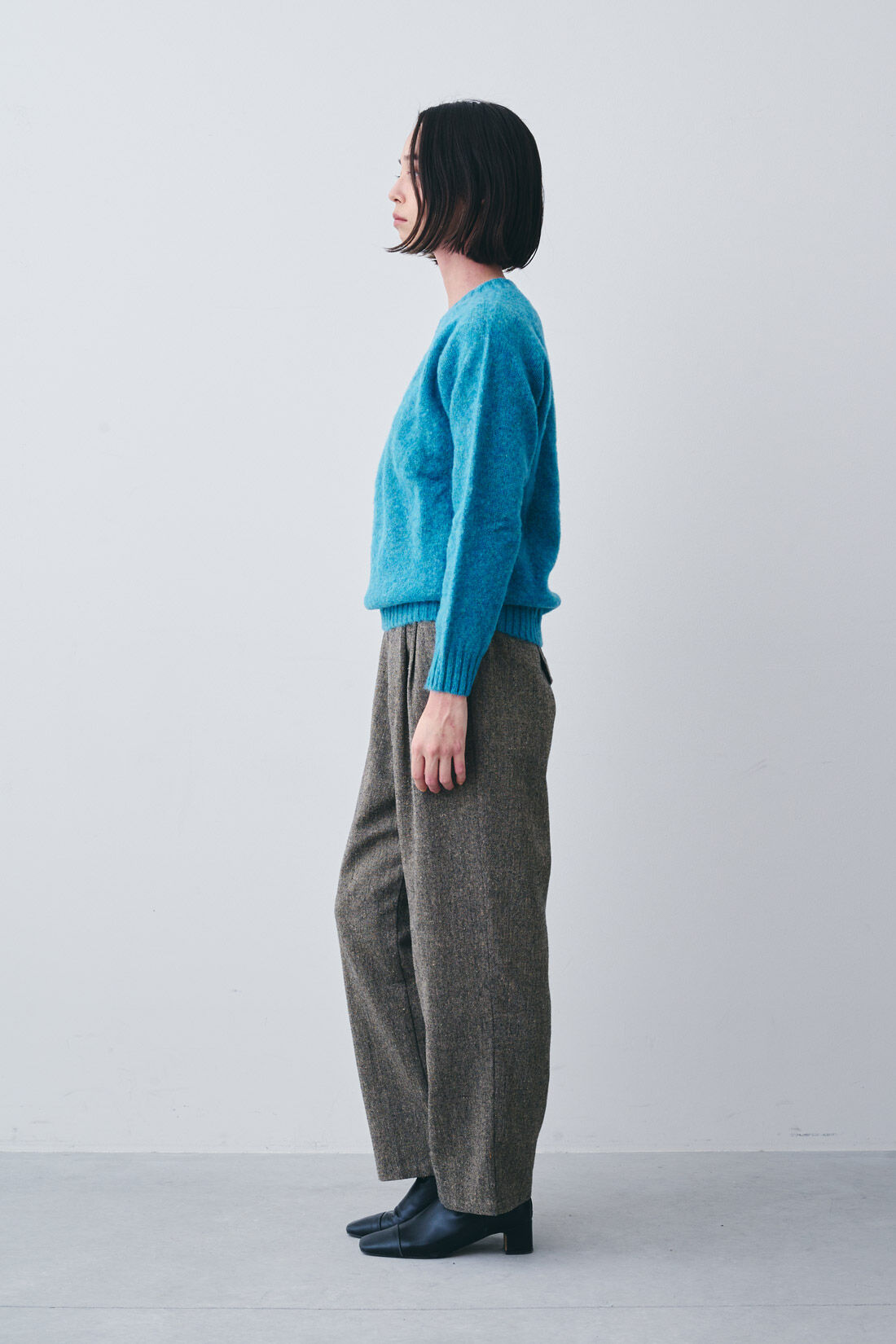 realstock [リアルストック]（Express BOX）|MEDE19F 〈SELECT〉【Harley】　SHAGGY|1.AZURE　モデル身長：168cm
