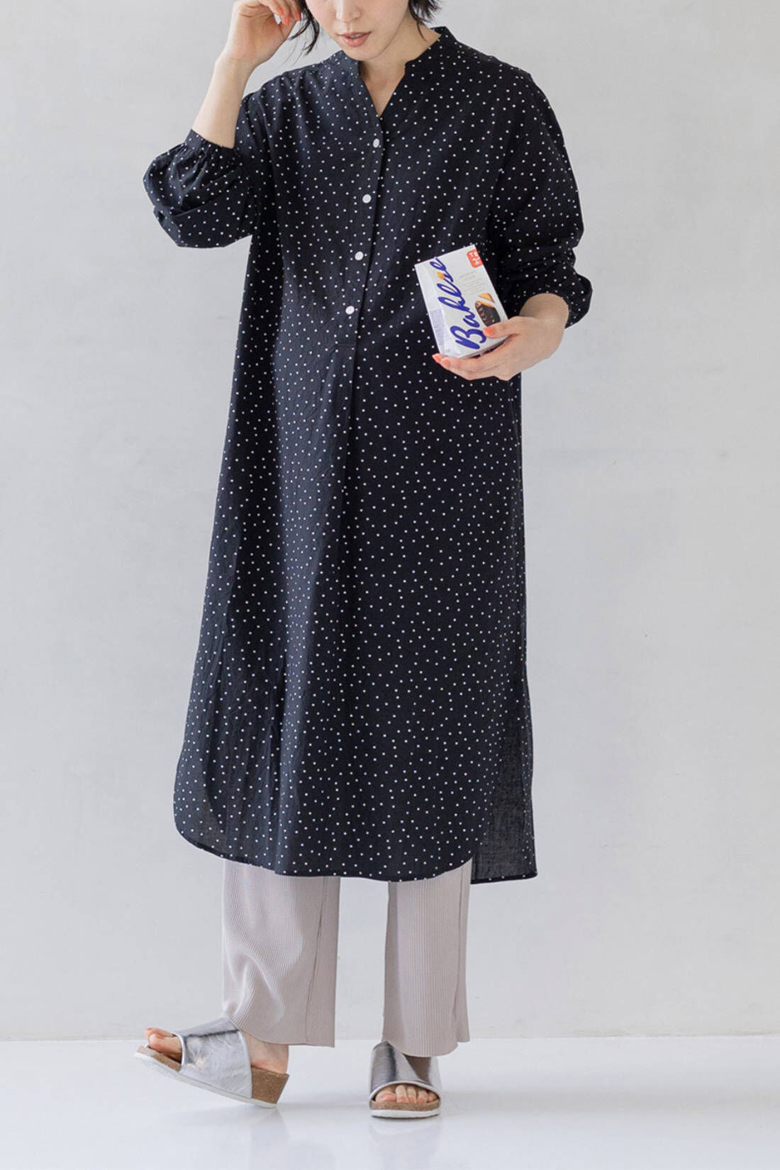 realstock [リアルストック]（Express BOX）|【3〜10日でお届け】Moredde　マタニティから産後も使える　ママによりそうワンピースパジャマ〈ドット〉
