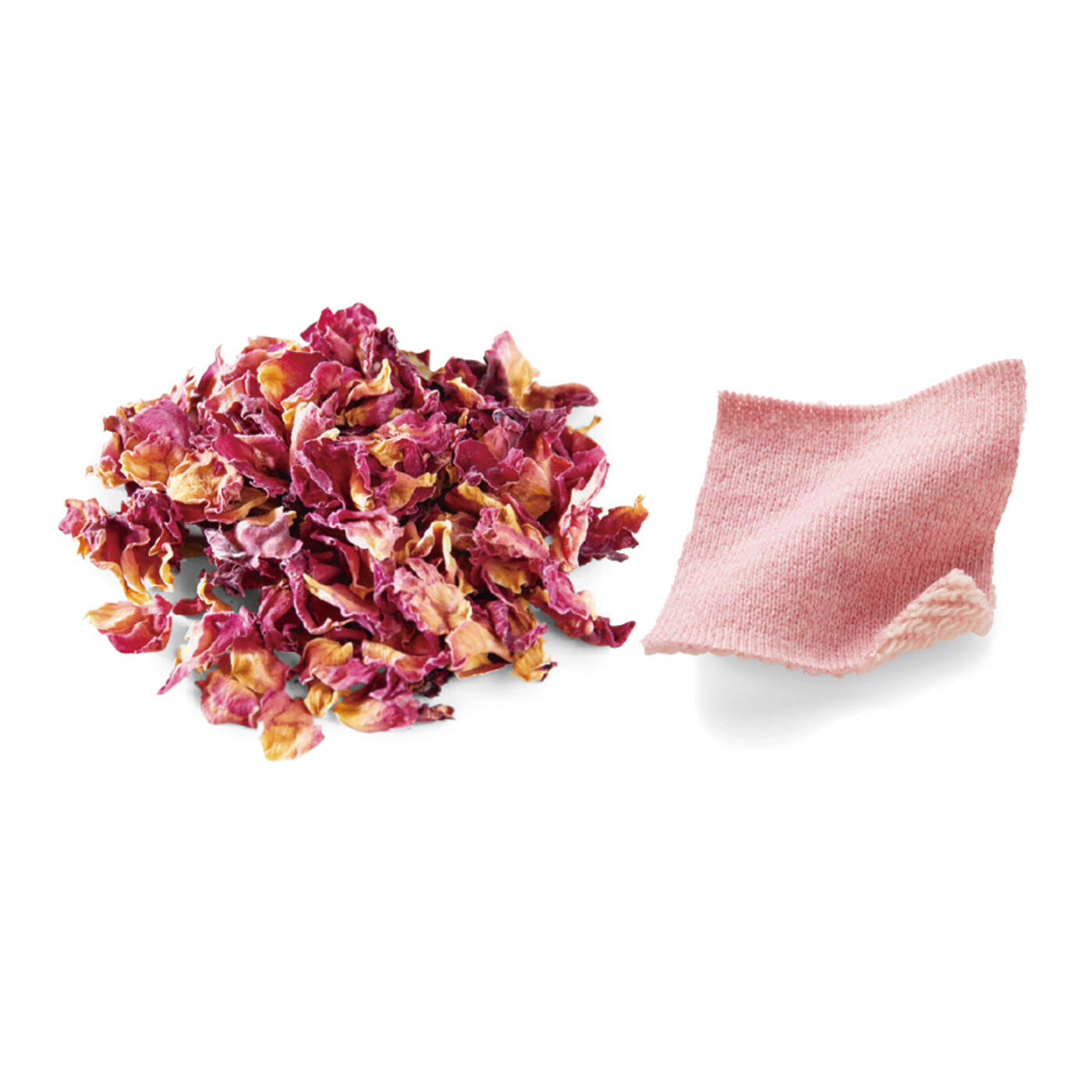 Real Stock|フラウグラット×FOOD TEXTILE【福田里香さんコラボ】　ビッグシルエットトレーナー　〈ローズの花びら染め〉|ハーブティー用の売りに出せない規格外品のバラの花びらを使って染められた、綿100%の杢（もく）裏毛素材。
