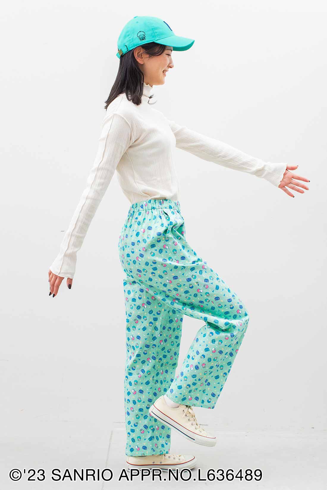 Real Stock|サンリオキャラクターコラボ　レトロでキュートなゆったりパンツ〈ゴロピカドン〉