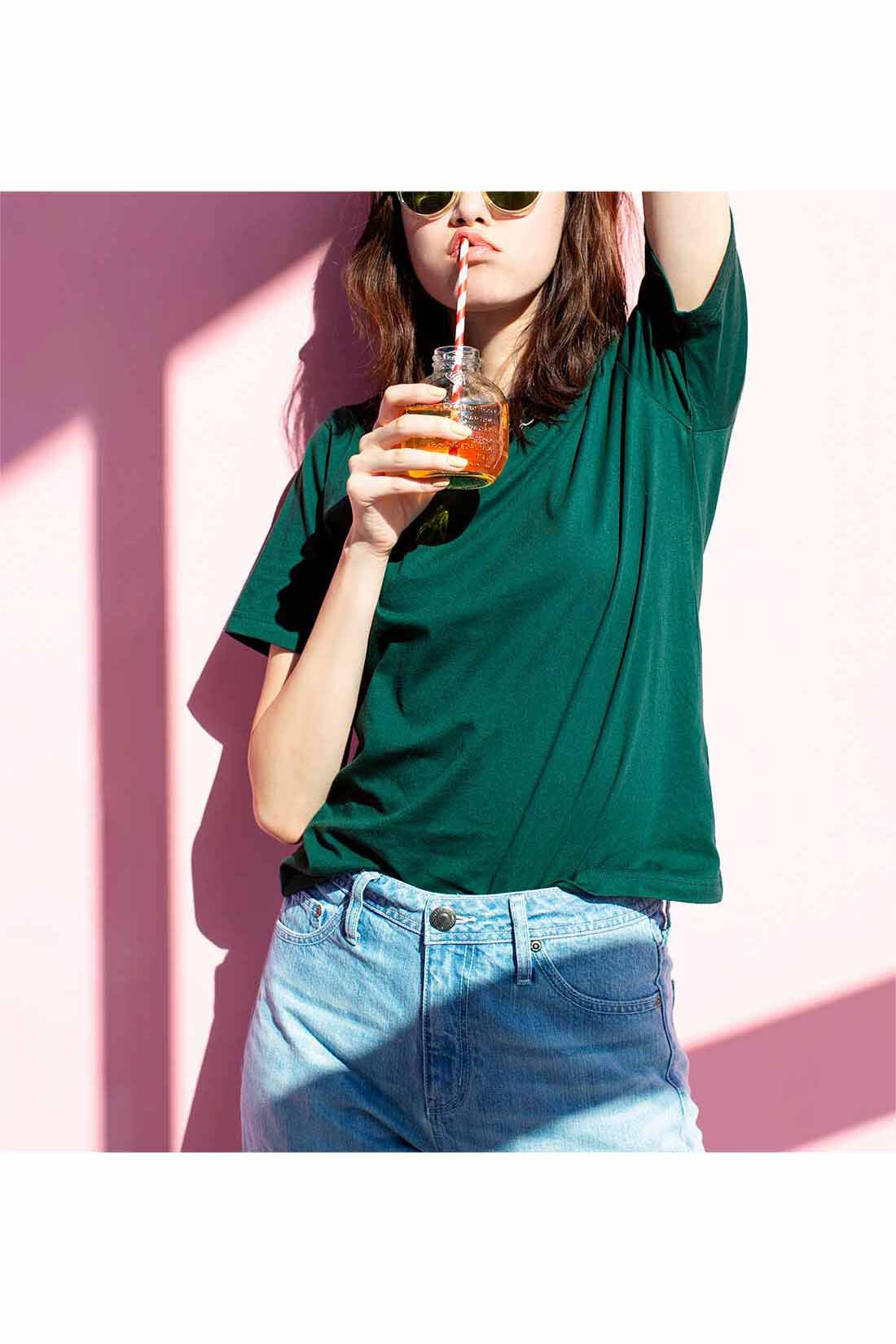 realstock [リアルストック]（Express BOX）|Live love cotton（R）プロジェクト リブ イン コンフォート きれいシルエットのパックTシャツ＆タンクトップセット〈パープル＆ブラック〉|これは参考画像です。お届けするカラーとは異なります。
