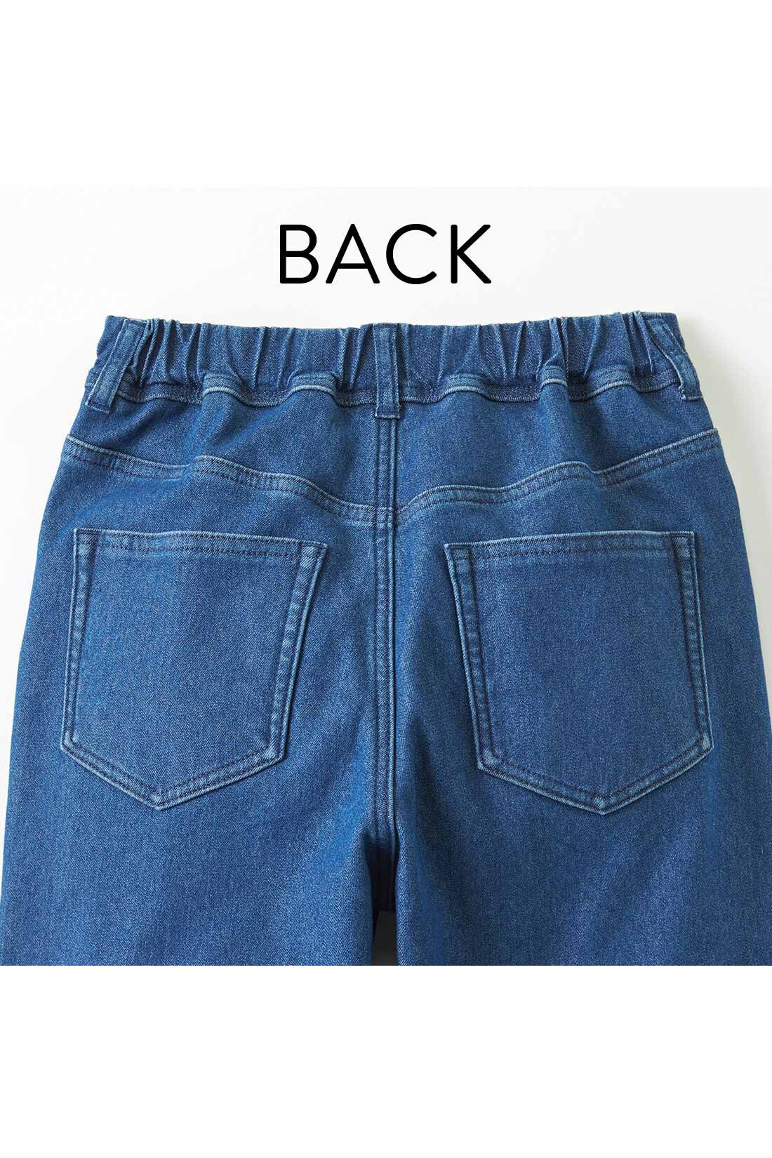 Real Stock|【3～10日でお届け】リブ イン コンフォート　軽やかなはき心地！ ぬくぬくしあわせな裏ボアライトジョガーパンツ〈インディゴブルー〉|※お届けするカラーとは異なります。