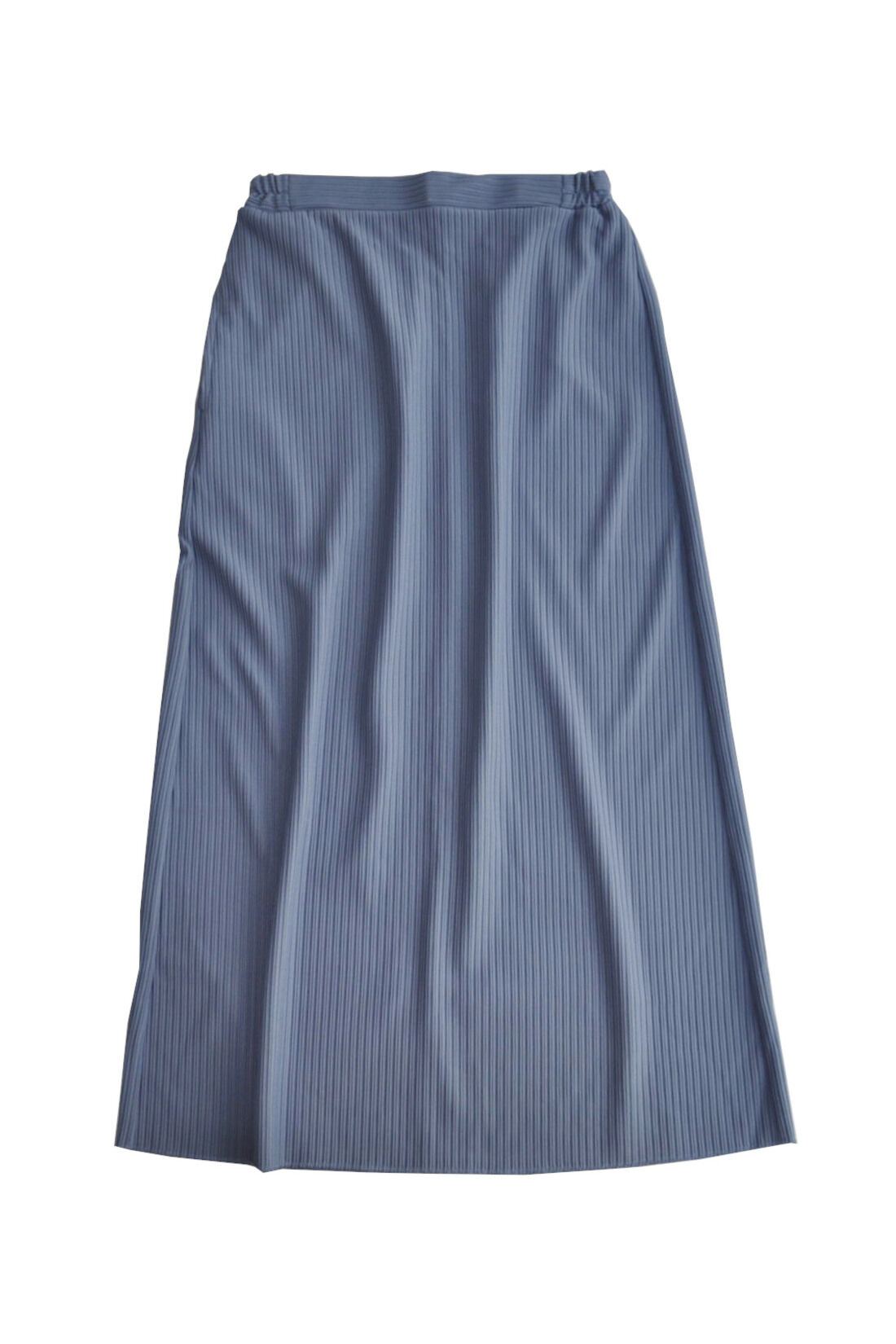 Real Stock|IEDIT[イディット]　ニットライクなリップルカットソー素材で仕立てた らくちんきれいなIラインスカート〈6〉