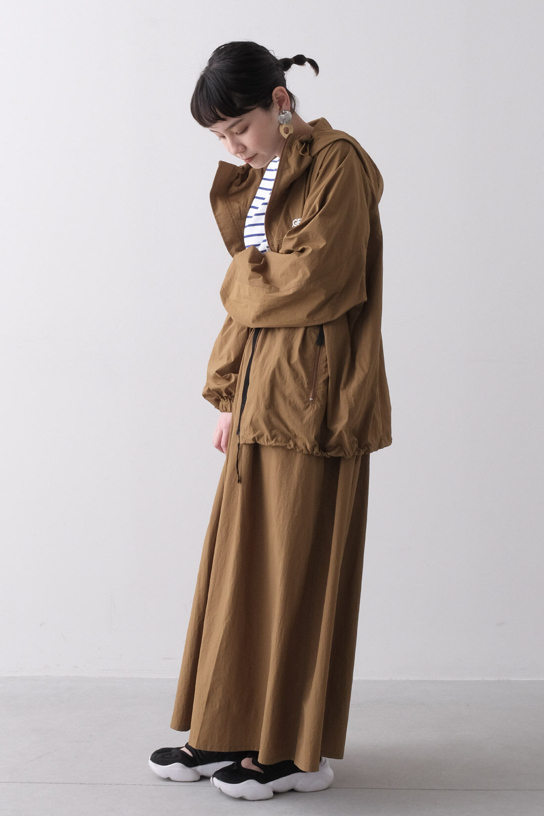 realstock [リアルストック]（Express BOX）|MEDE19F 〈SELECT〉 GERRY PACKABLE JACKET|2：キャメル　モデル身長：157cm