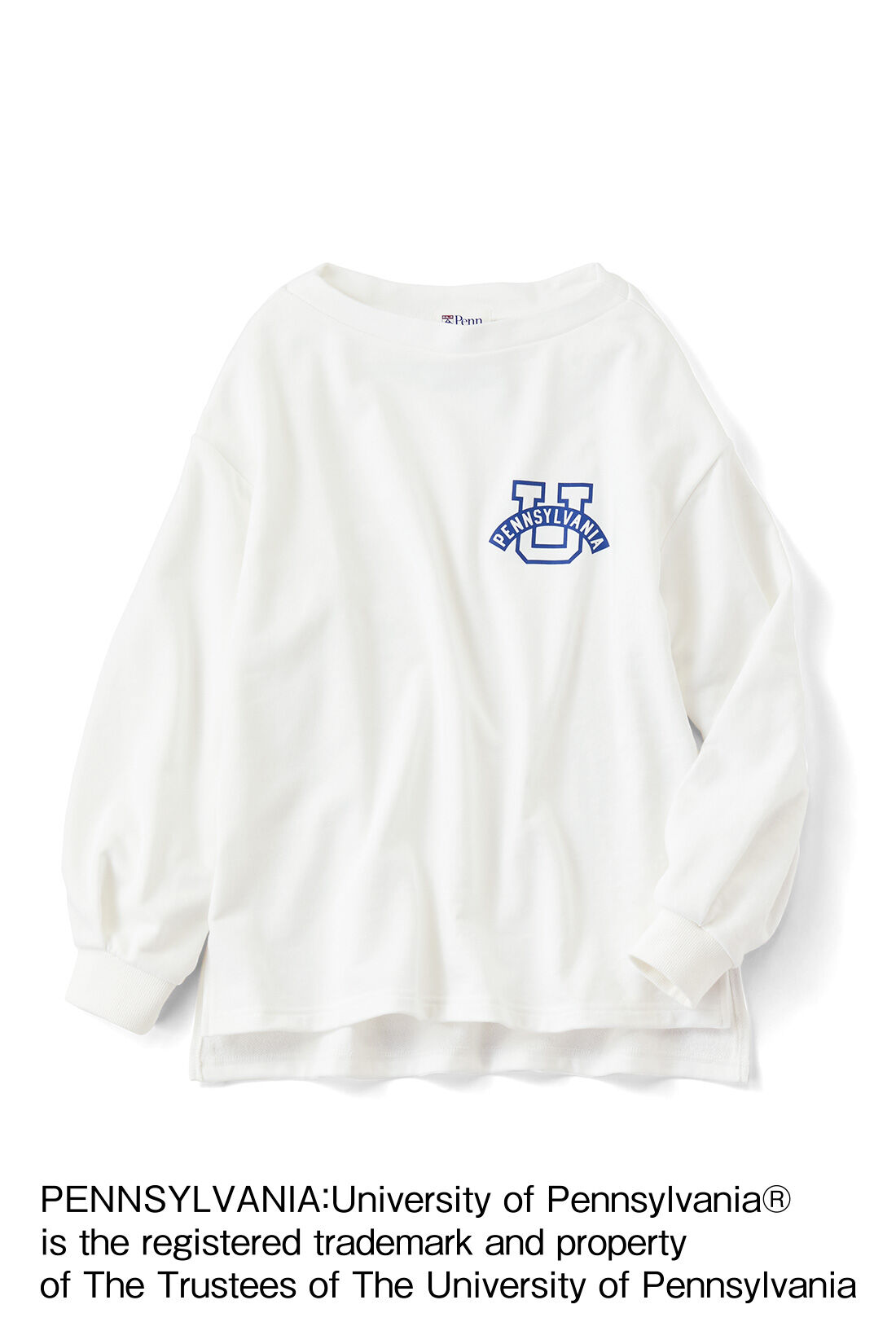 realstock [リアルストック]（Express BOX）|IEDIT[イディット]　カレッジ別注　大人にちょうどいいロゴスウェットトップス〈オフホワイト〉|オフホワイト