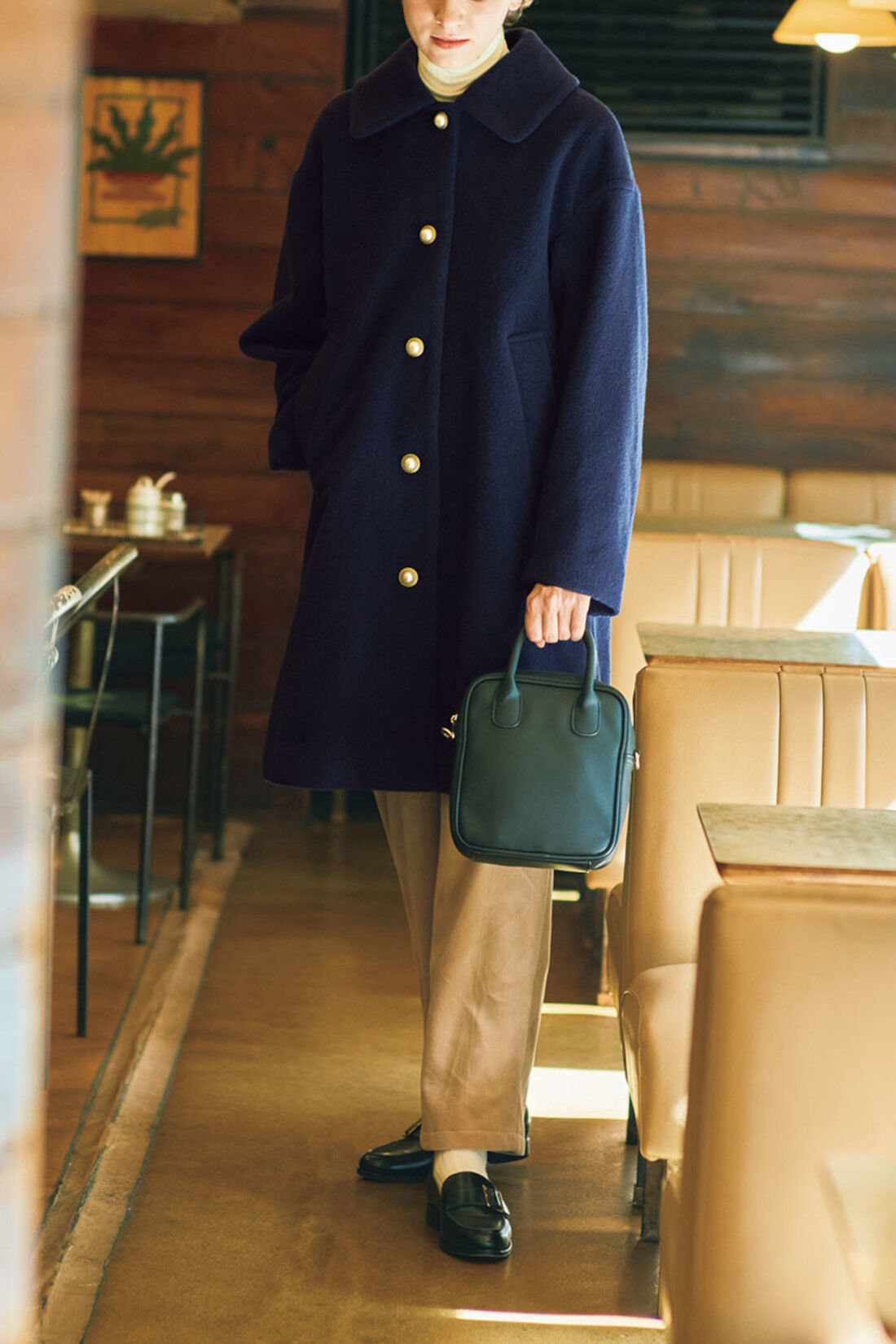realstock [リアルストック]（Express BOX）|シロップ．　裏起毛があたたかで滑らか　カットソーコーデュロイパンツ〈ベージュ〉