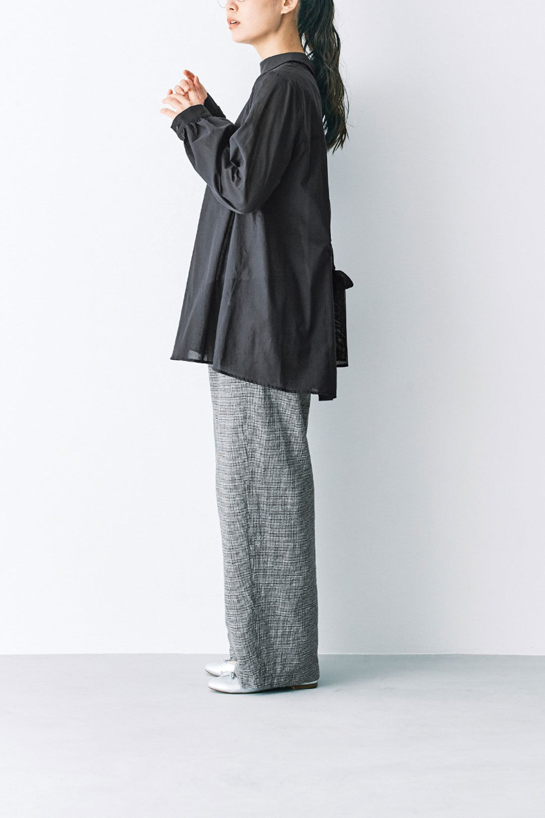 Real Stock|ａｎｄ　ｍｙｅｒａ　リボンチュニック〈黒〉