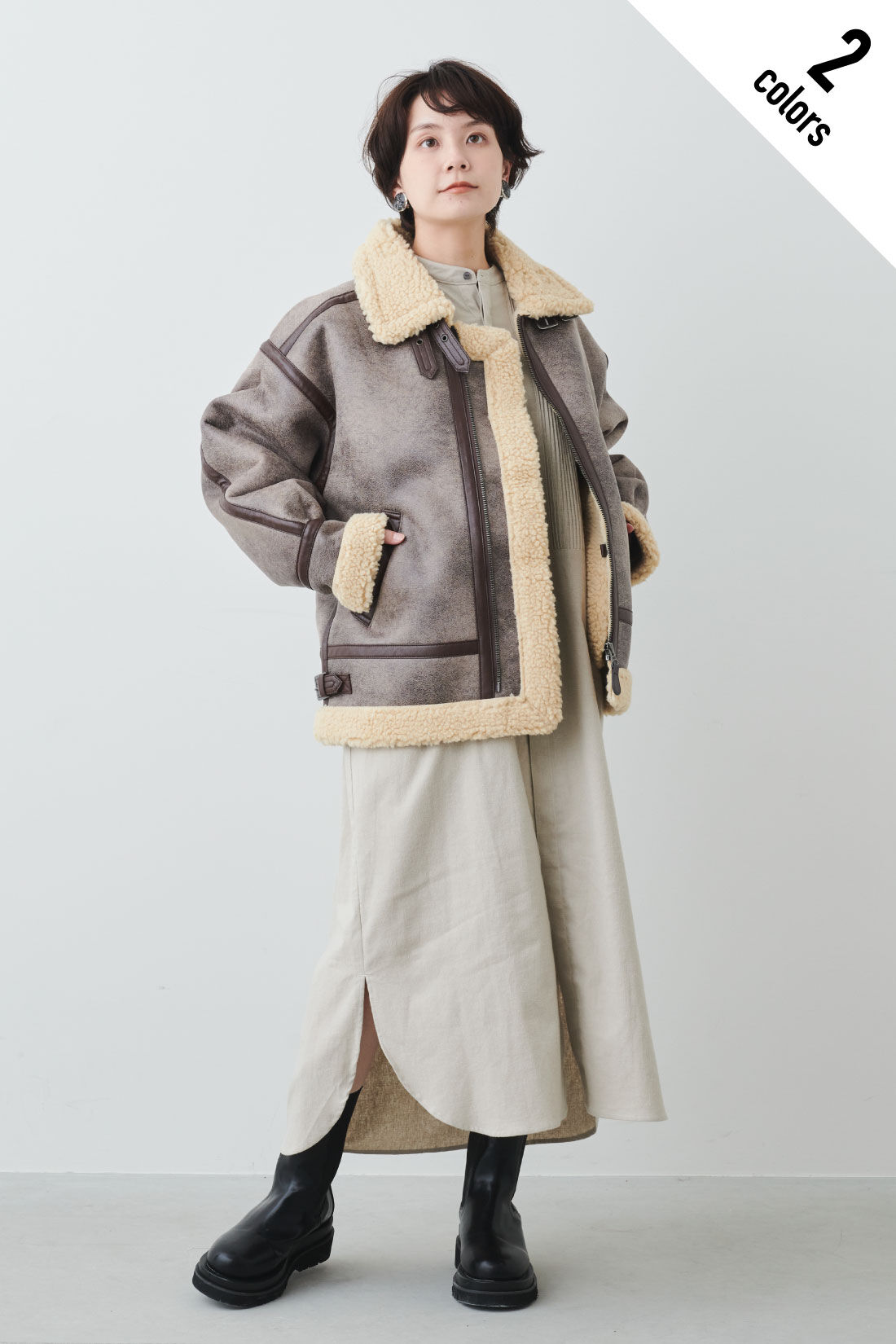 MEDE19F 〈SELECT〉 ALPHA-GIRL フェイクムートン｜レディース 