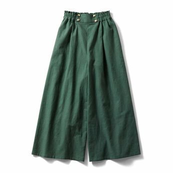 Real Stock | 上品麻混ガウチョパンツ〈ＧＲ〉リブイン