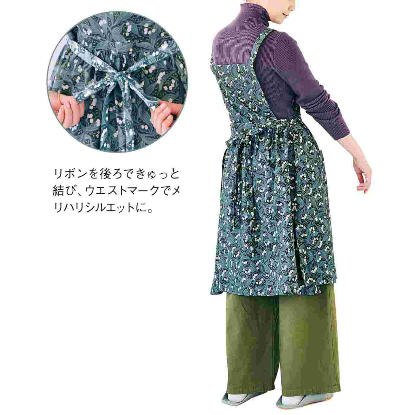 realstock [リアルストック]（Express BOX）|ａｍ＆ｂｅ　2通りのシルエットが楽しめるおめかしワンピースみたいなエプロン〈スズラン〉