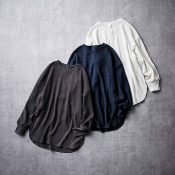 Real Stock | ハニカムワッフルバックボタンプルオーバーＩＥ
