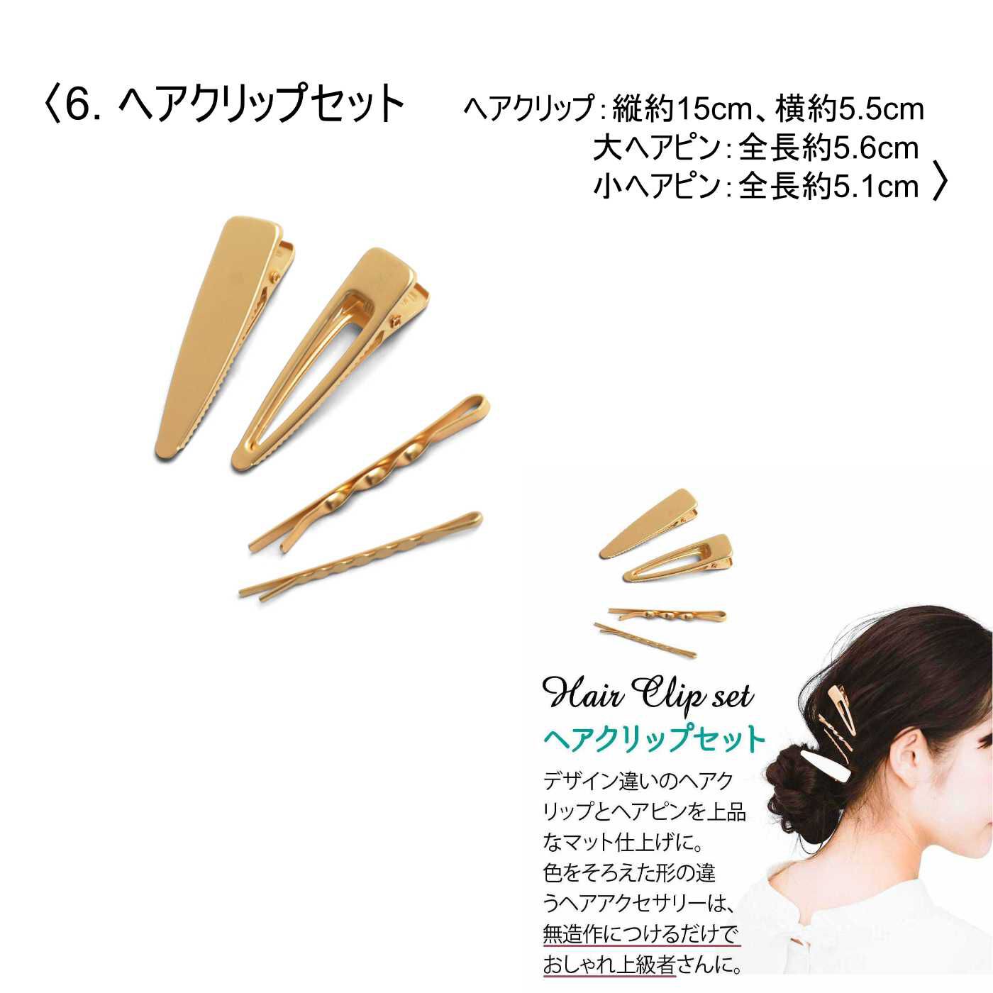 realstock [リアルストック]（Express BOX）|ミニツク チョコット　美容師さん監修！ 華やぐ大人のヘアアクセ|デザイン違いのヘアクリップとヘアピンを上品なマット仕上げに。色をそろえた形の違うヘアアクセサリーは、無造作につけるだけでおしゃれ上級者さんに。