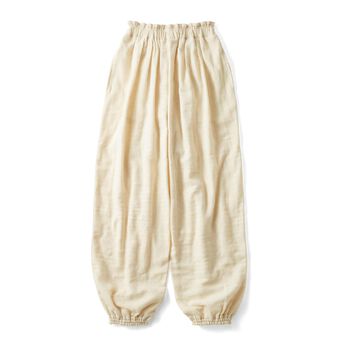 Real Stock | やわらか麻混ぽんわりパンツ〈ＢＥ〉リブイ