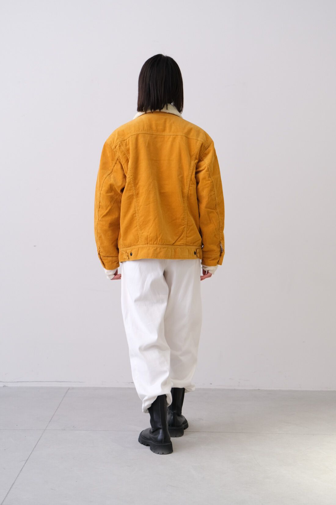 realstock [リアルストック]（Express BOX）|MEDE19F 〈SELECT〉　【LEE】 AMERICAN STANDARD ボアストームライダージャケット|2 イエロー モデル身長：168cm