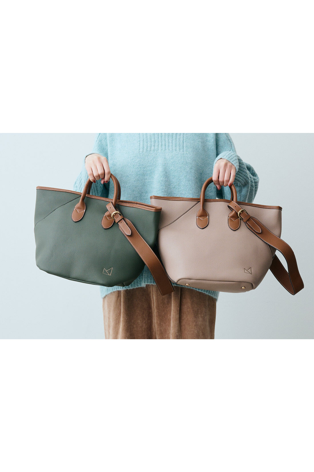 realstock [リアルストック]（Express BOX）|IEDIT[イディット] SELECT　maison vert　軽量合皮素材の2-WAYトートバッグ