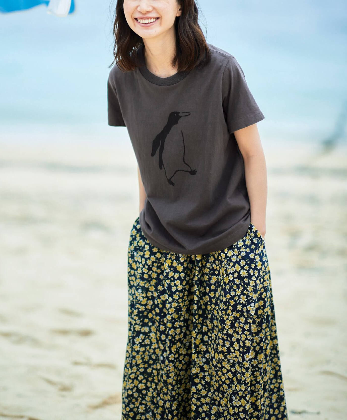 Sunny clouds so-co|サニークラウズ 反毛天じくTシャツ〈レディース〉