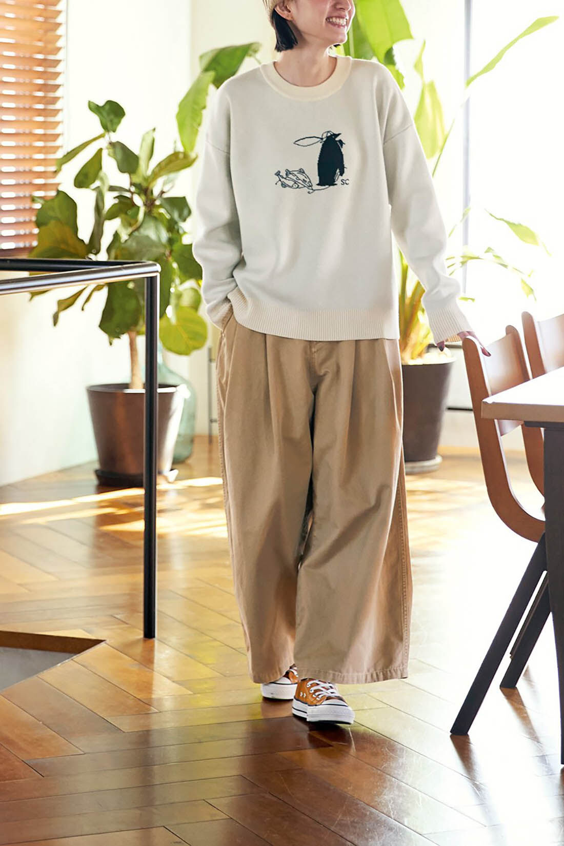 Sunny clouds so-co|サニークラウズ　どんだけブカブカパン〈レディース〉ベージュ