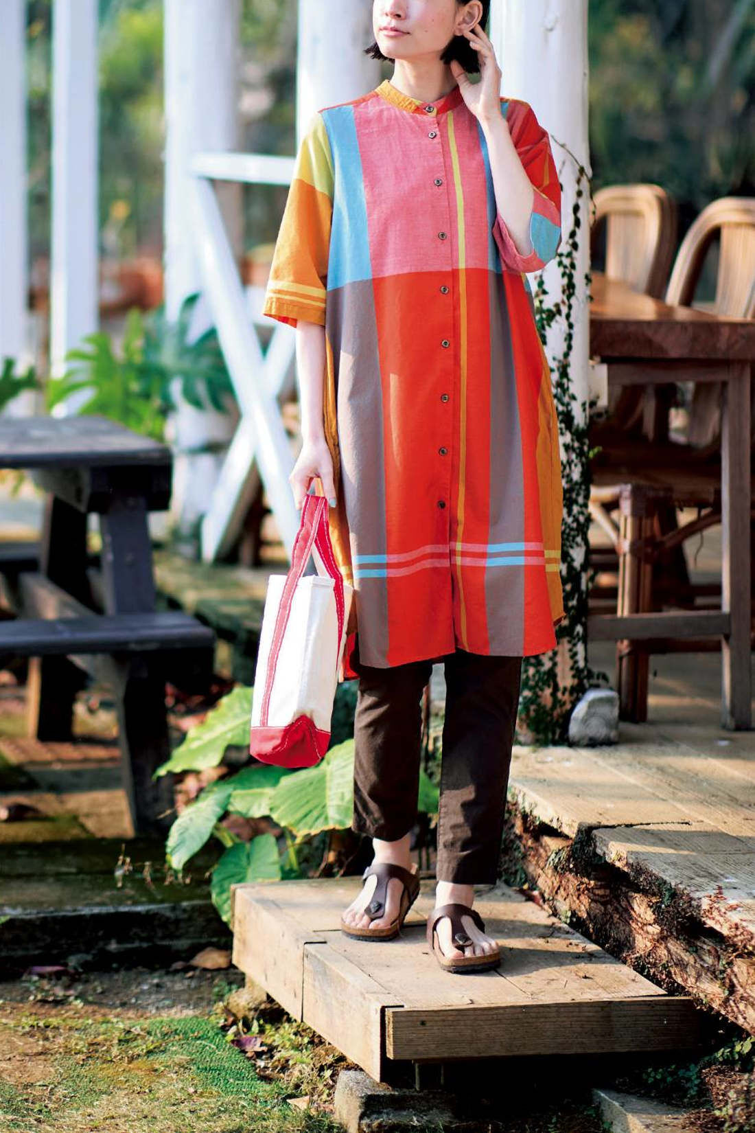 Sunny clouds so-co|サニークラウズ　ほどゆるチノンス〈レディース〉茶色