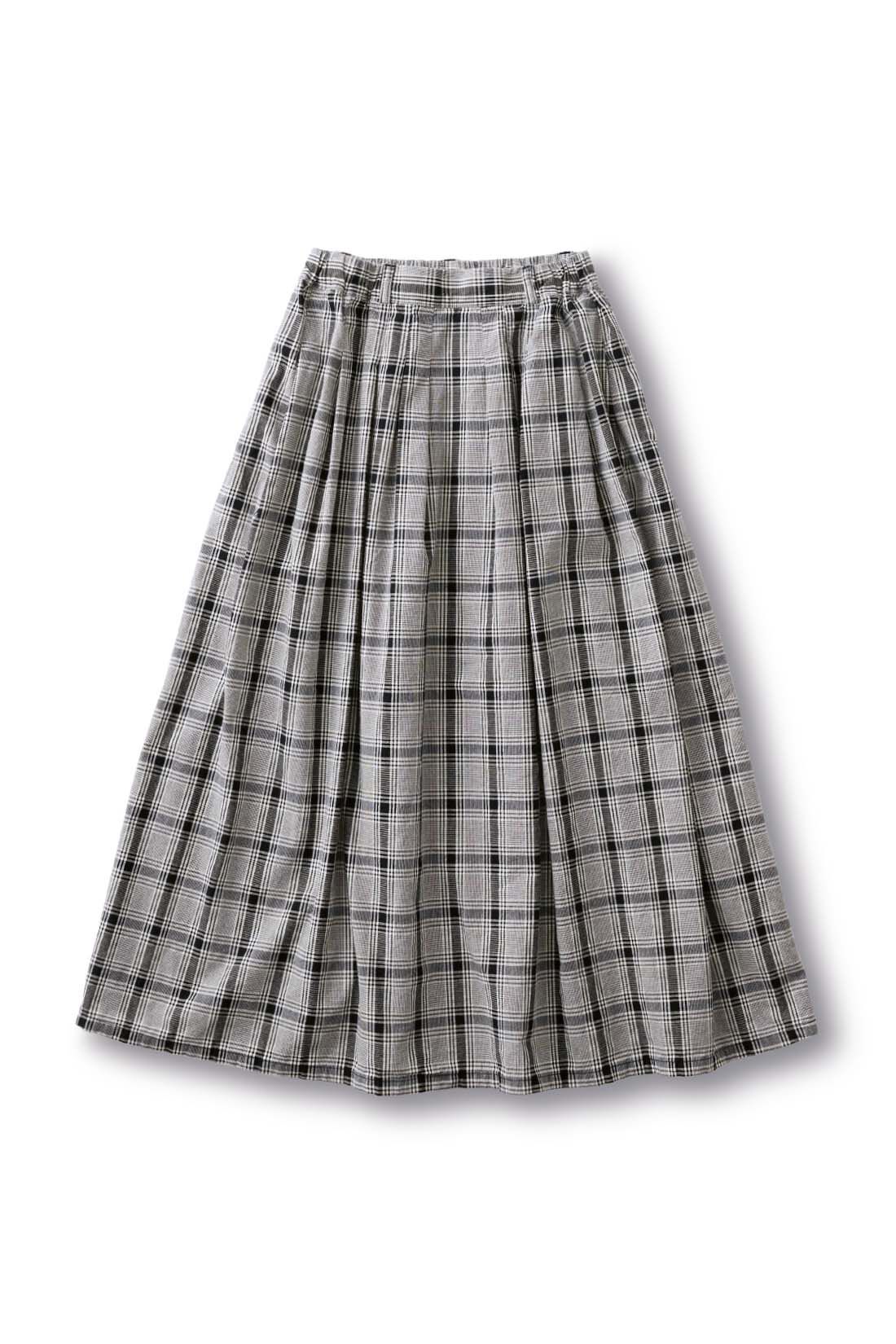 ExpressBOX|サニークラウズ　モノトーンチェックのスカート〈レディース〉