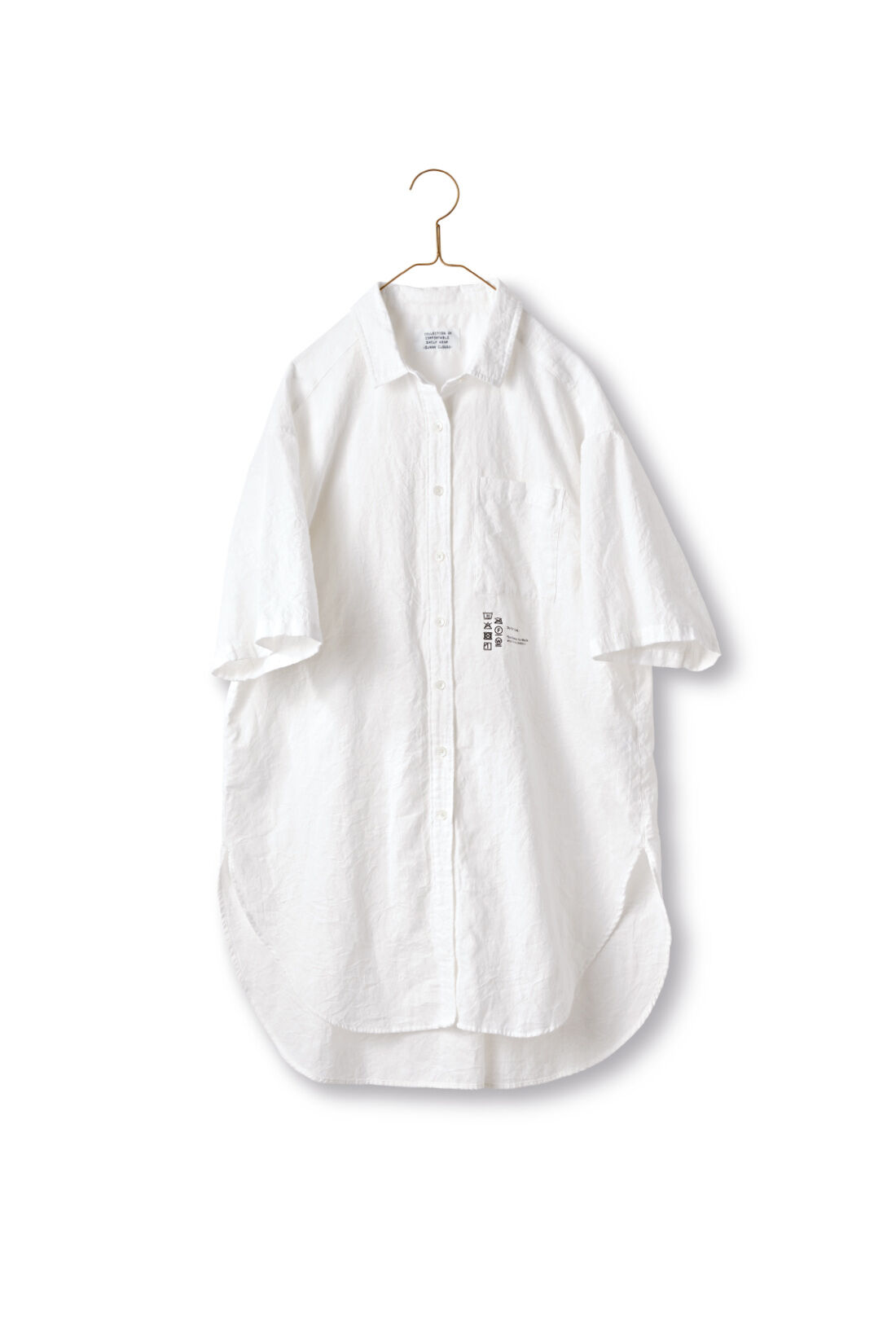 Sunny clouds so-co|サニークラウズ　シワっとロングシャツ〈レディース〉白