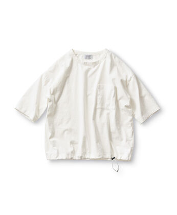 Sunny clouds so-co | サニークラウズ裾が絞れるＴシャツ〈レディース〉白
