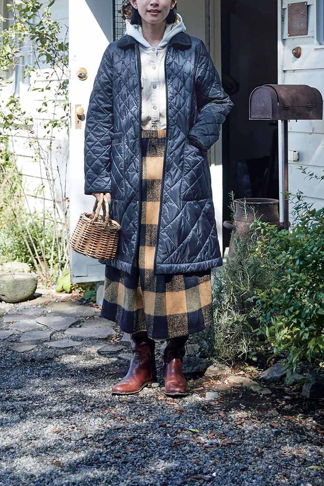 サニークラウズ　コール天パーカーシャツ〈レディース〉アイボリー
