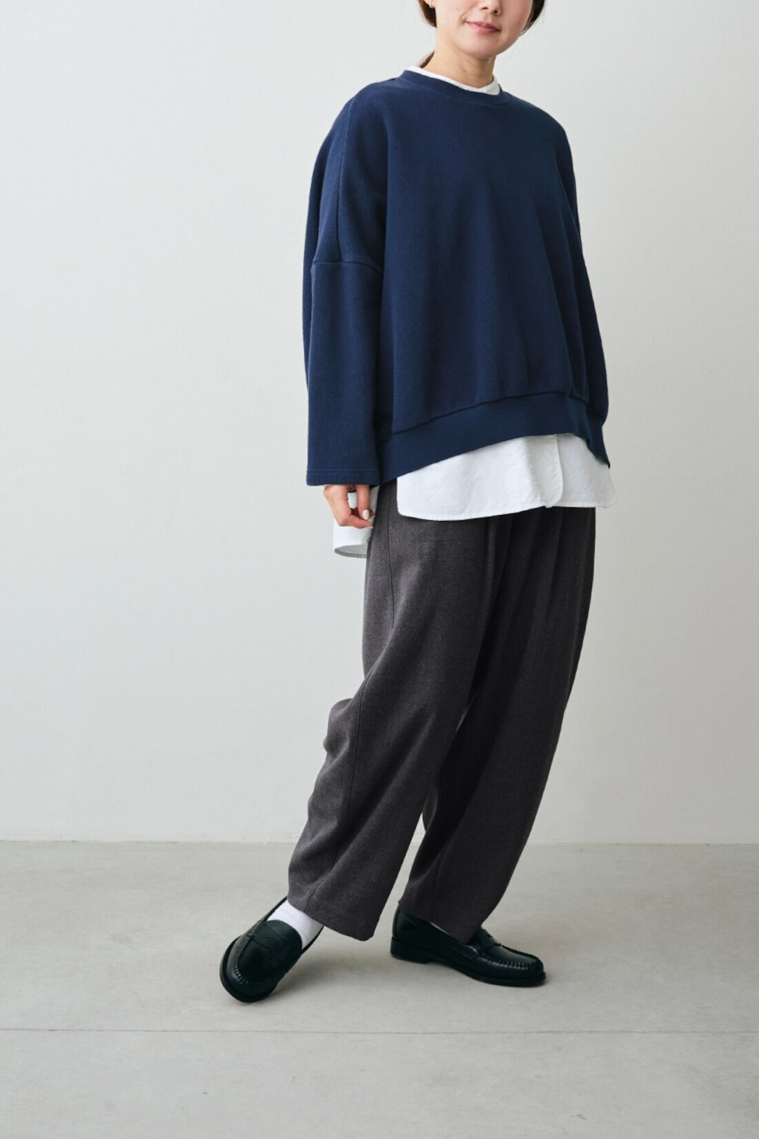 Sunny clouds so-co|サニークラウズ しっかり鹿の子のポンチョTシャツ〈レディース〉